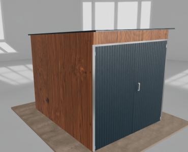 Domek narzędziowy 2x2.5m spad w tył Złoty dąb