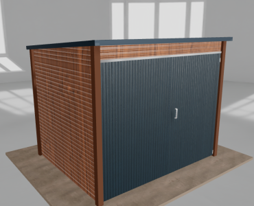 Domek narzędziowy 2.5x2m spad w tył Złoty dąb