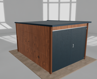 Domek narzędziowy 2.5x3.5m spad w tył Złoty dąb