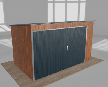 Domek narzędziowy 3.5x2m spad w tył Złoty dąb