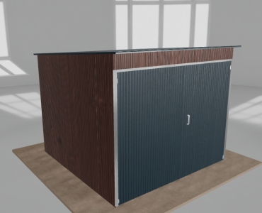 Domek narzędziowy 2.5x2.5m spad w tył Ciemny orzech