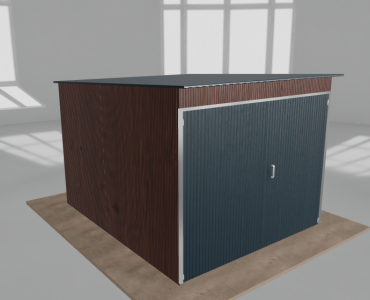Domek narzędziowy 2.5x3m spad w tył Ciemny orzech