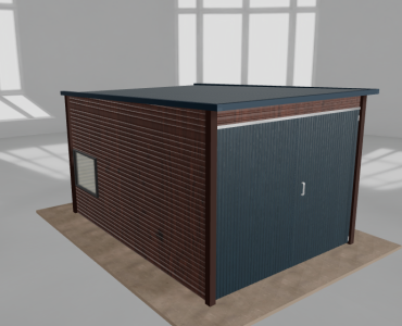 Domek narzędziowy 2.5x3.5m spad w tył Ciemny orzech