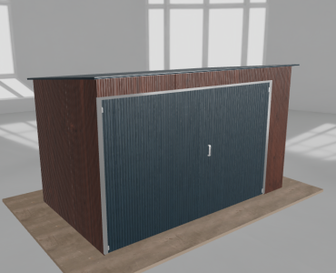 Domek narzędziowy 3.5x2m spad w tył Ciemny orzech