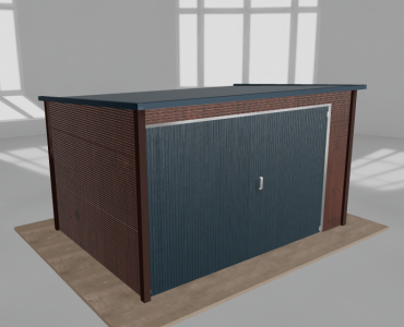 Domek narzędziowy 3.5x2.5m spad w tył Ciemny orzech