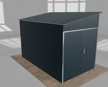 Domek narzędziowy 2x3.5m spad w lewo Grafit
