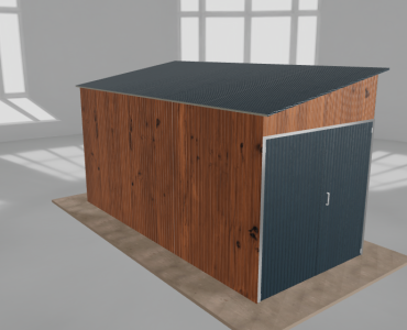 Domek narzędziowy 2x4.5m spad w lewo Złoty dąb
