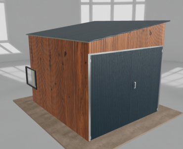 Domek narzędziowy 2.5x3m spad w lewo Złoty dąb