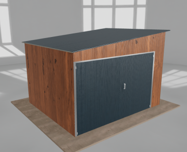 Domek narzędziowy 3.5x3m spad w lewo Złoty dąb