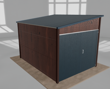 Domek narzędziowy 2.5x3.5m spad w lewo Ciemny orzech
