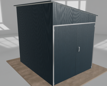 Domek narzędziowy 2x2.5m spad w prawo Grafit