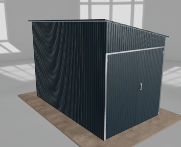 Domek narzędziowy 2x3.5m spad w prawo Grafit
