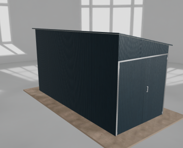 Domek narzędziowy 2x4.5m spad w prawo Grafit