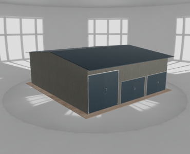 Hala stalowa 9.5x10.5m dwuspadowa Aluminium