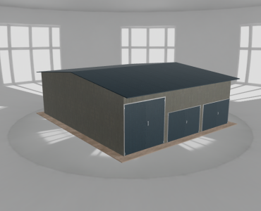 Hala stalowa 9.5x11m dwuspadowa Aluminium