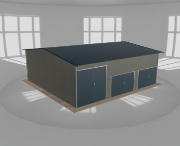 Hala stalowa 10x9.5m dwuspadowa Aluminium