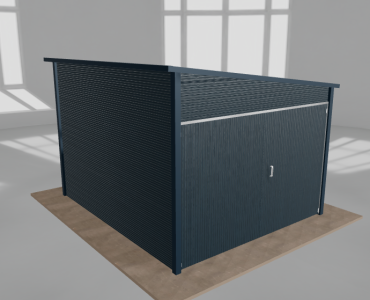 Domek narzędziowy 3x3.5m spad w prawo Grafit