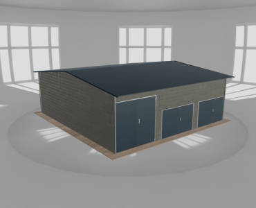 Hala stalowa 10x10.5m dwuspadowa Aluminium