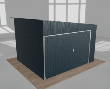 Domek narzędziowy 3.5x3m spad w prawo Grafit
