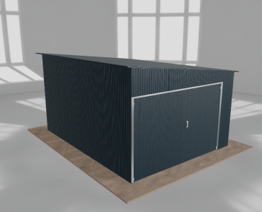 Domek narzędziowy 3.5x4.5m spad w prawo Grafit