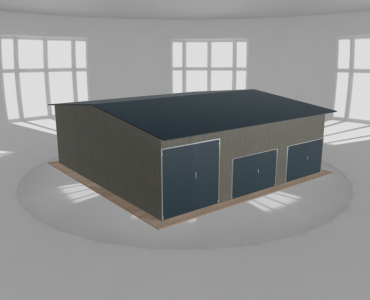 Hala stalowa 10.5x10.5m dwuspadowa Aluminium
