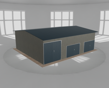 Hala stalowa 11x9.5m dwuspadowa Aluminium