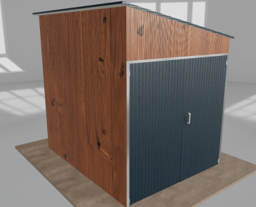 Domek narzędziowy 2x2.5m spad w prawo Złoty dąb