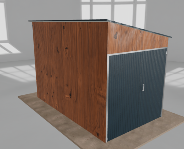 Domek narzędziowy 2x3.5m spad w prawo Złoty dąb