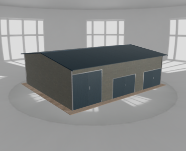 Hala stalowa 11.5x9.5m dwuspadowa Aluminium