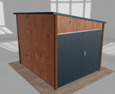 Domek narzędziowy 2.5x3m spad w prawo Złoty dąb