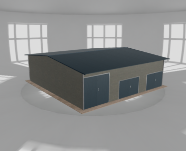 Hala stalowa 11.5x12m dwuspadowa Aluminium