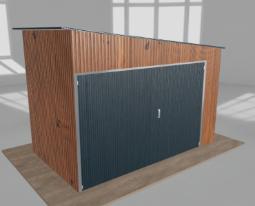 Domek narzędziowy 3.5x2m spad w prawo Złoty dąb