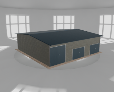 Hala stalowa 12x12m dwuspadowa Aluminium