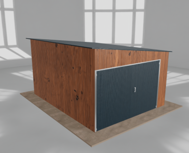 Domek narzędziowy 3.5x4.5m spad w prawo Złoty dąb
