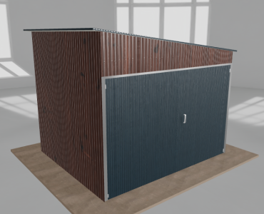 Domek narzędziowy 3x2.5m spad w prawo Ciemny orzech