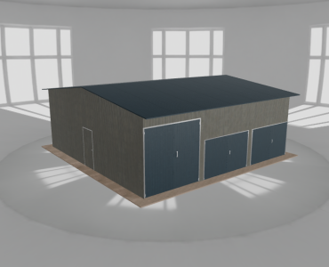 Hala stalowa 9.5x9.5m dwuspadowa Aluminium