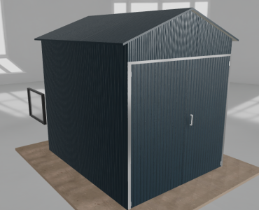 Domek narzędziowy 2x2.5m dwuspadowy Grafit