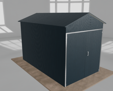 Domek narzędziowy 2x3.5m dwuspadowy Grafit