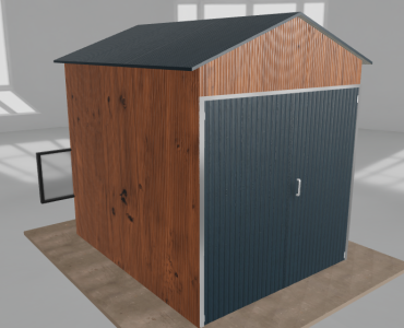 Domek narzędziowy 2x2.5m dwuspadowy Złoty dąb