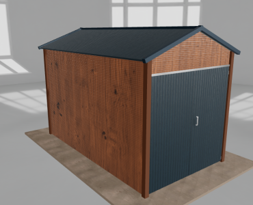 Domek narzędziowy 2x3.5m dwuspadowy Złoty dąb