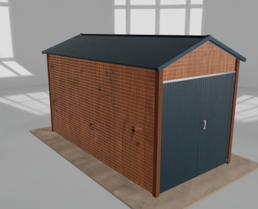 Domek narzędziowy 2x4m dwuspadowy Złoty dąb