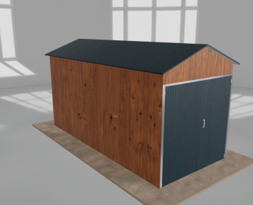 Domek narzędziowy 2x4.5m dwuspadowy Złoty dąb