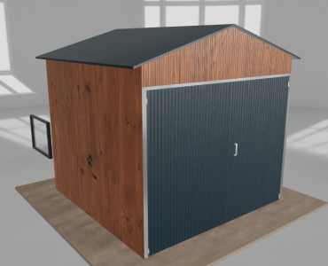 Domek narzędziowy 2.5x2.5m dwuspadowy Złoty dąb