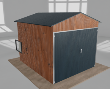 Domek narzędziowy 2.5x3m dwuspadowy Złoty dąb