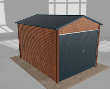Domek narzędziowy 2.5x3.5m dwuspadowy Złoty dąb