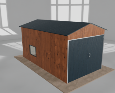 Domek narzędziowy 2.5x4.5m dwuspadowy Złoty dąb