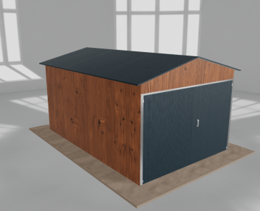Domek narzędziowy 3x4.5m dwuspadowy Złoty dąb