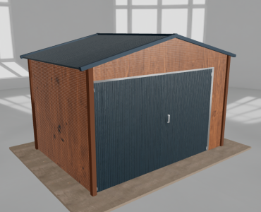Domek narzędziowy 3.5x2.5m dwuspadowy Złoty dąb