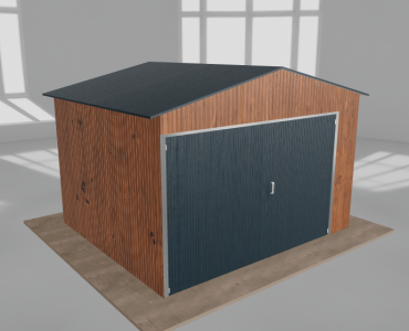 Domek narzędziowy 3.5x3m dwuspadowy Złoty dąb