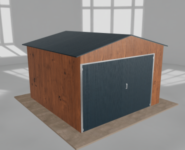 Domek narzędziowy 3.5x3.5m dwuspadowy Złoty dąb